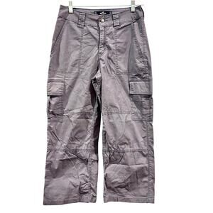 VTG Y2K Hollister Blue Gray Cargo Capris Festival Grunge Size 5 Short 27" Waist